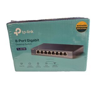 TP-LINK TL-SG108 8 Ports Gigabit Desktop Switch Power Adapter NEW Never Opened